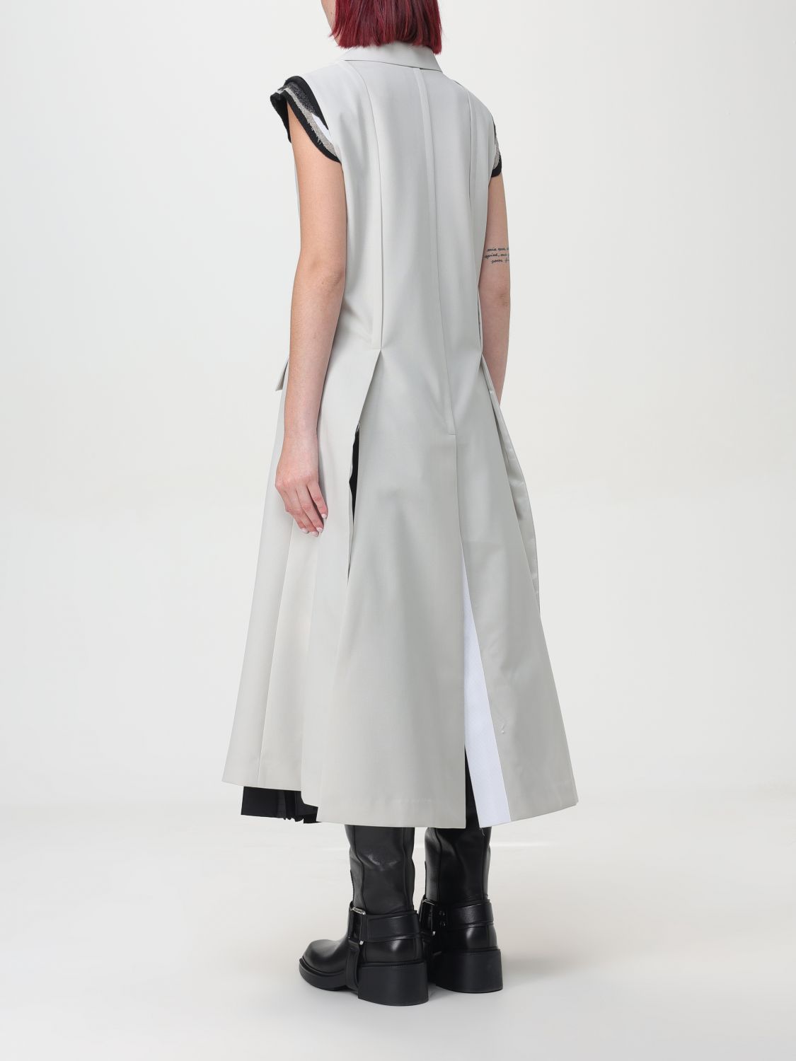 Sleeveless double-breasted jacket - Green