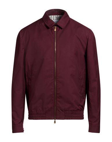 Man Jacket Plum Size 42 Cotton, Polyester
