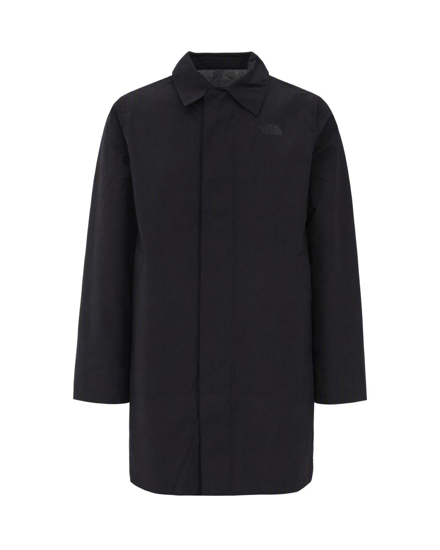 Black Shirt Collar Parka Jacket