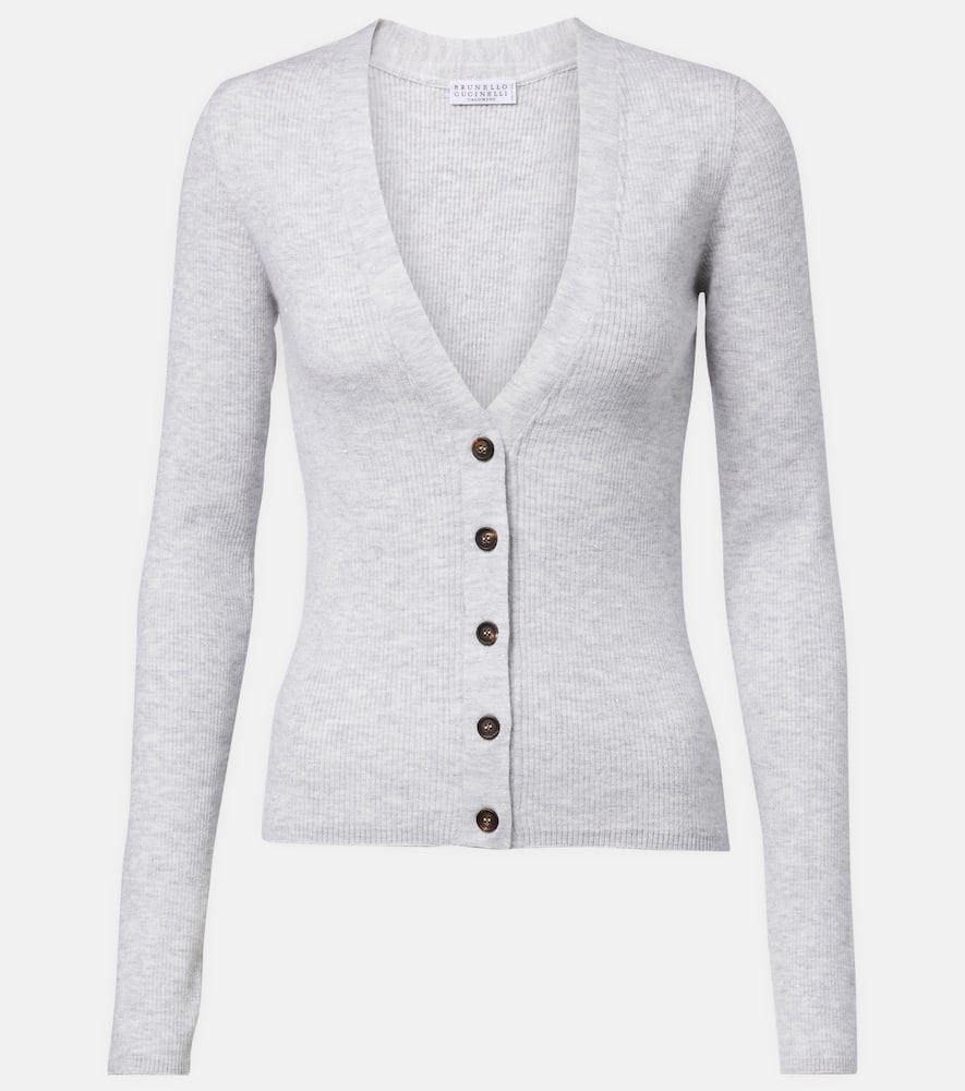 Ribbed-knit cardigan