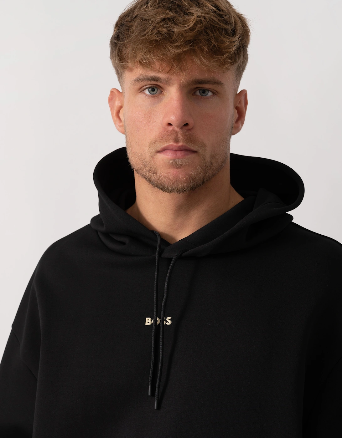 Men's BOSS Green Sly Zone Mens Pullover Hoodie - Black