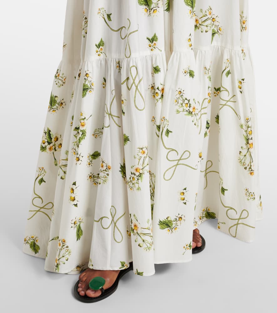 Embellished cotton maxi dress