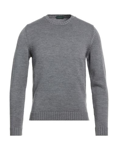 Man Sweater Grey Size 38 Virgin Wool