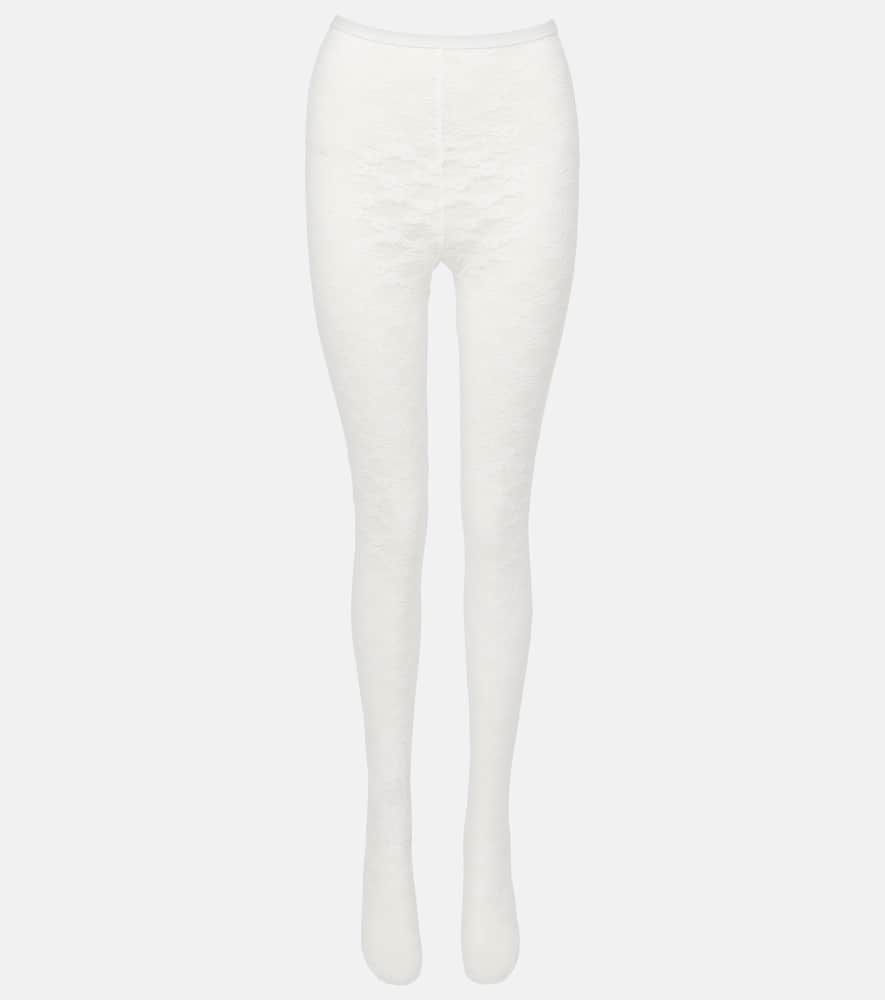 Self-Portrait Floral lace tights