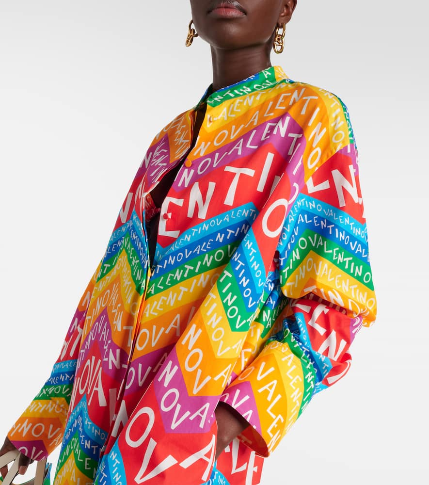 Chevron 24 cotton shirt dress
