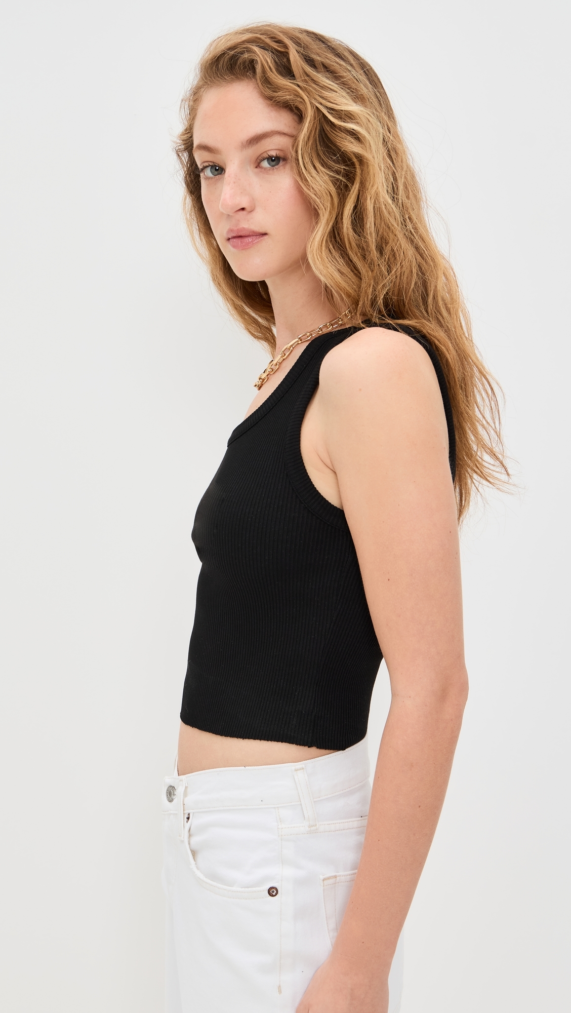 Shrunken Poppy Tank Black