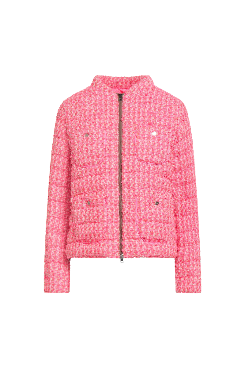 Quilted Neon Pink Jacket — Pink