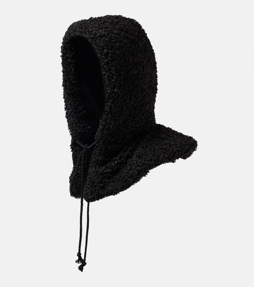Faux shearling hood