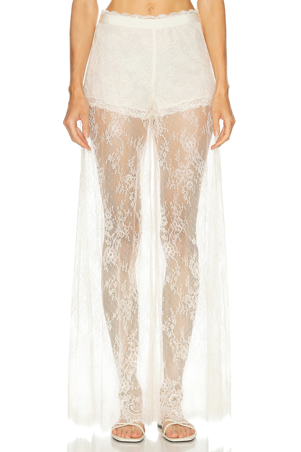 LoveShackFancy Sigrid Pant in Ivory