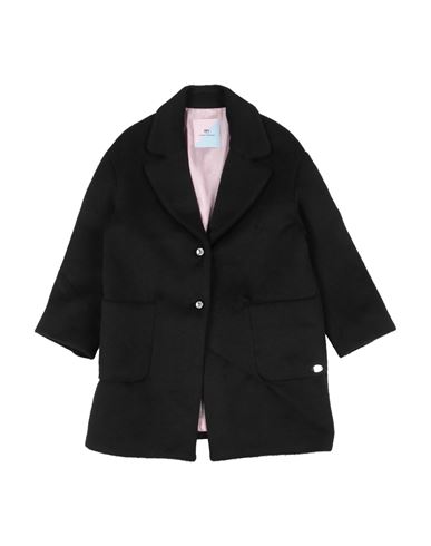 Kid Girl Coat Black Size 9 Acrylic, Polyester, Viscose, Wool, Polyamide