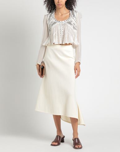 Woman Shirt White Size 6 Silk, Lurex, Brass, Polyester