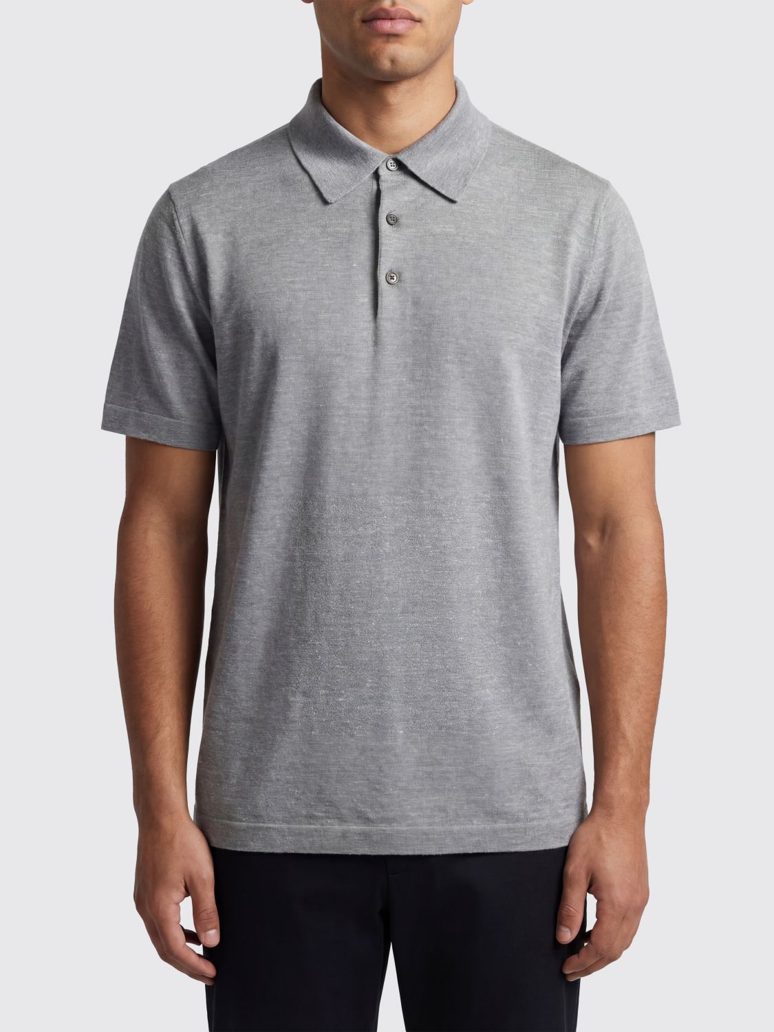 Polo Shirt Men color Grey
