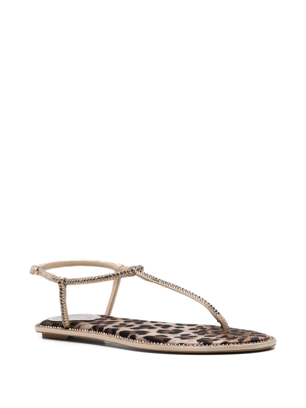 Rene' Caovilla - Sandales plates en cuir Diana