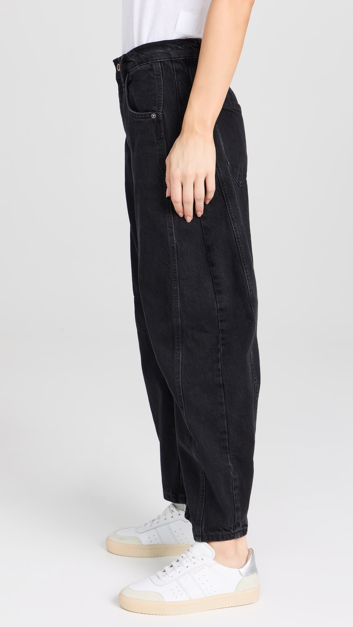 We The Free Good Luck Mid-Rise Barrel Jeans Soundwave