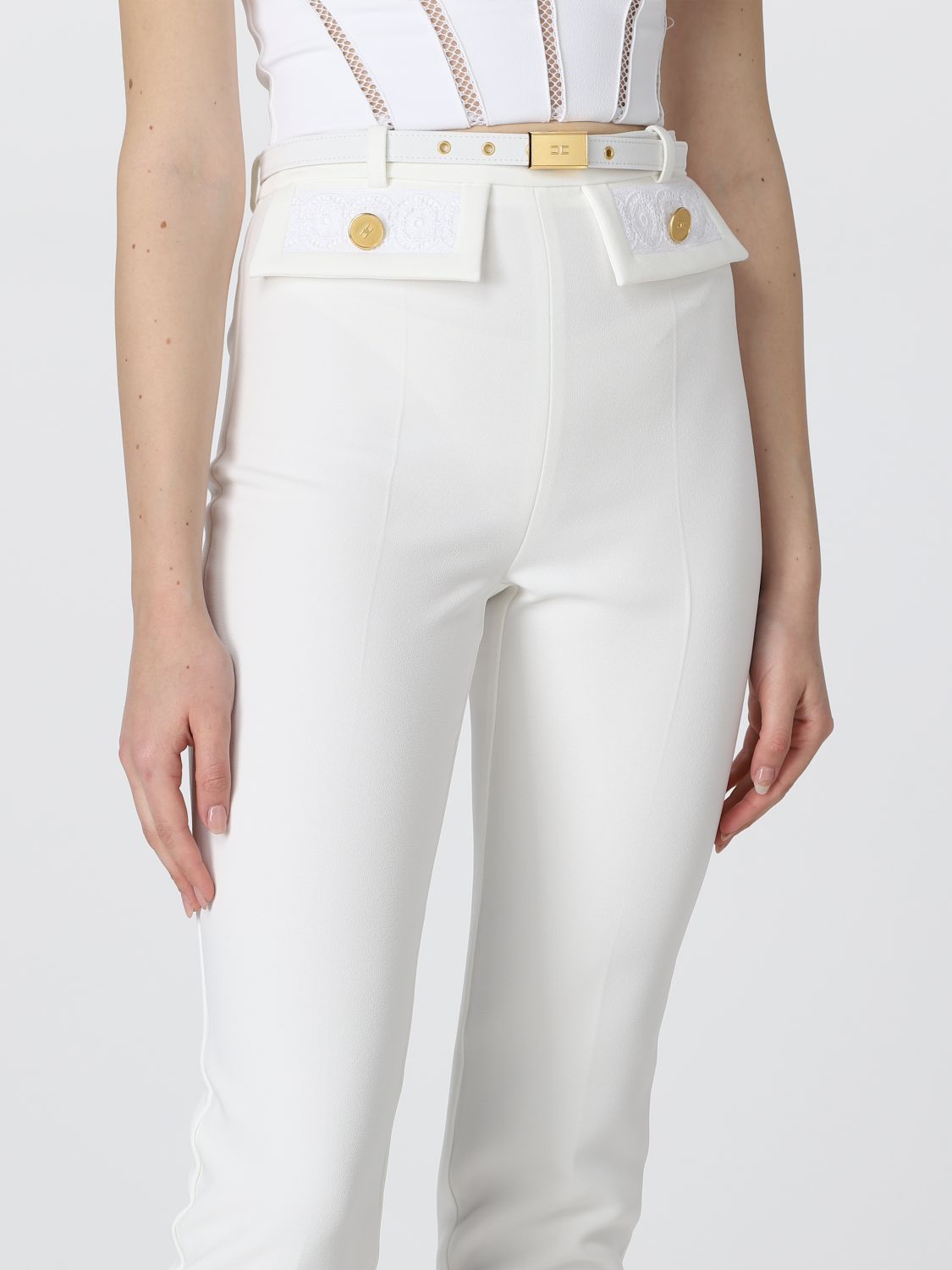 Pants Woman color Ivory