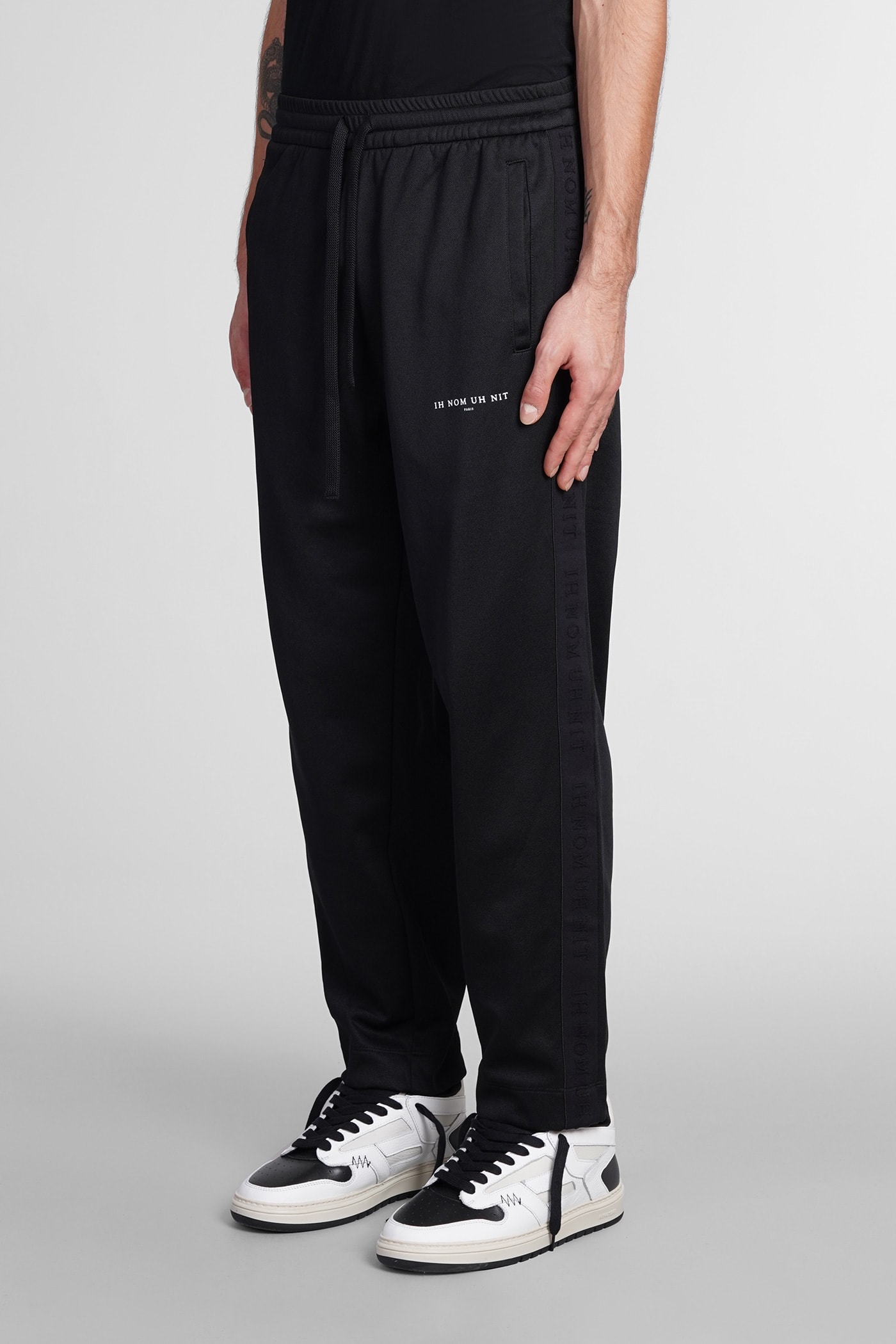 Logo-print drawstring trousers - Black
