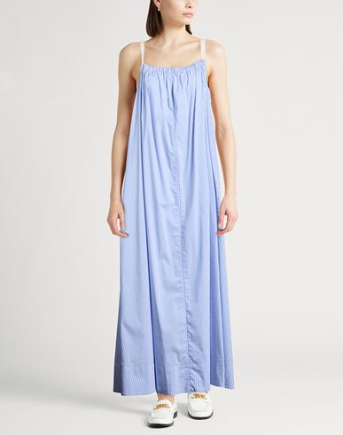 Woman Maxi dress Azure Size XS Cotton, Polyamide, Elastane