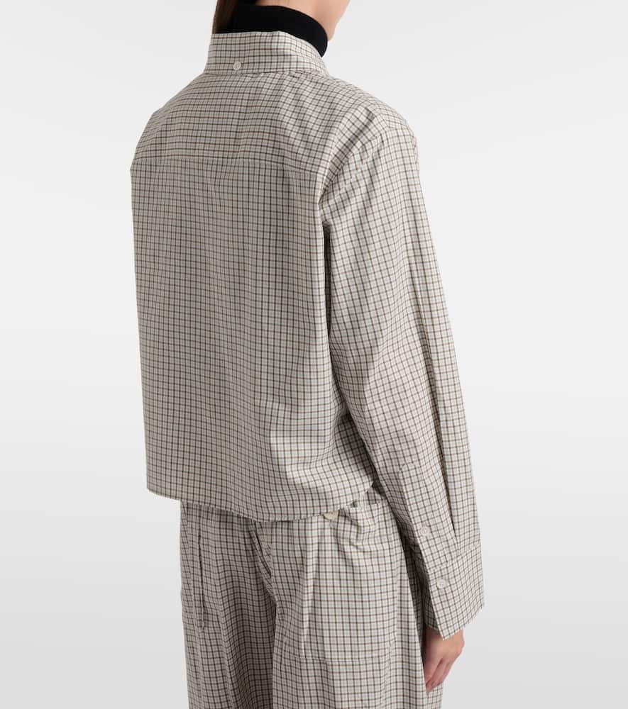 White Label Olive checked cotton shirt