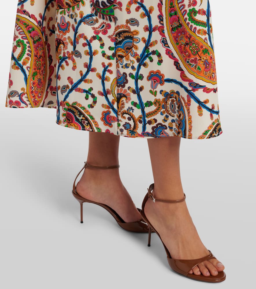 Lidia 70 patent leather mules