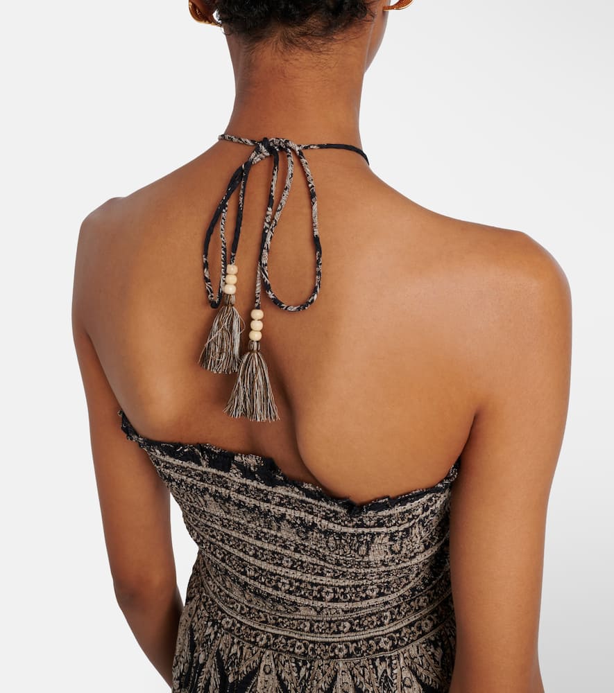 Ayanna paisley shirred maxi dress
