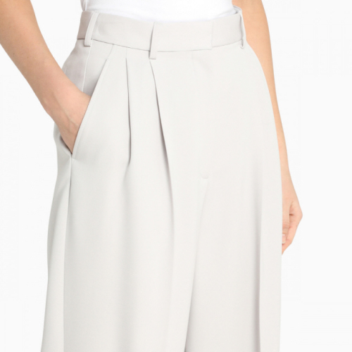 Tailored high-waisted trousers - Grey