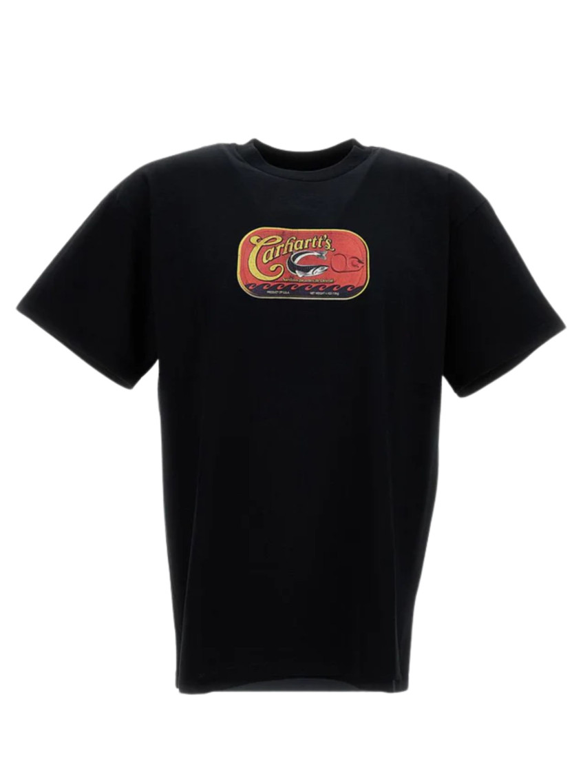 Black Crewneck Printed T-Shirt