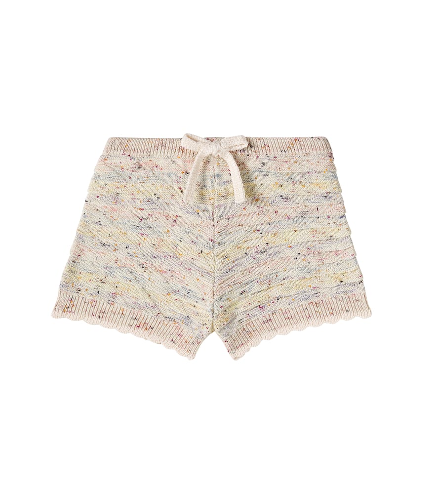 Zimmermann Kids Rhiannon knitted cotton-blend shorts