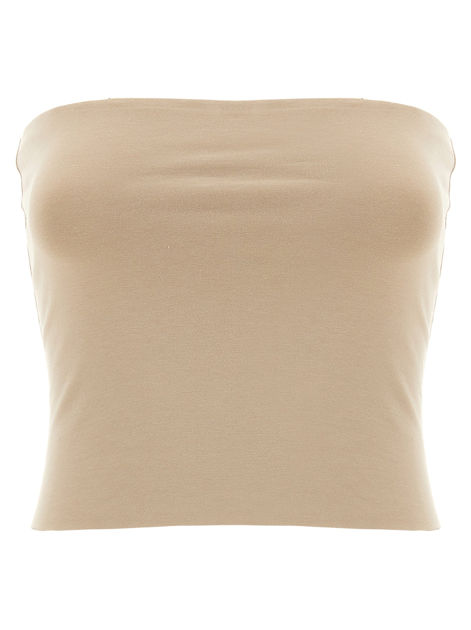 Stretch Cotton Tank Top — Beige