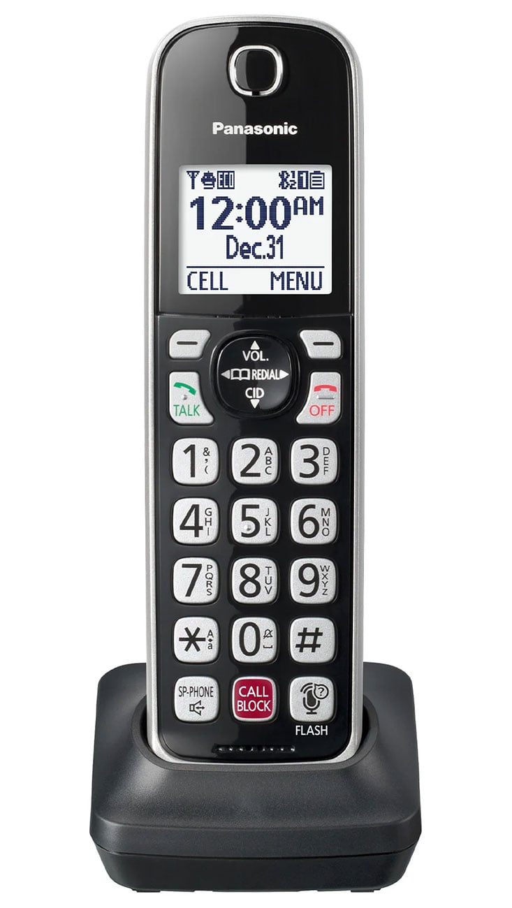 Cordless Phone Additional Handset for TGD86x Series in Silver and Black
