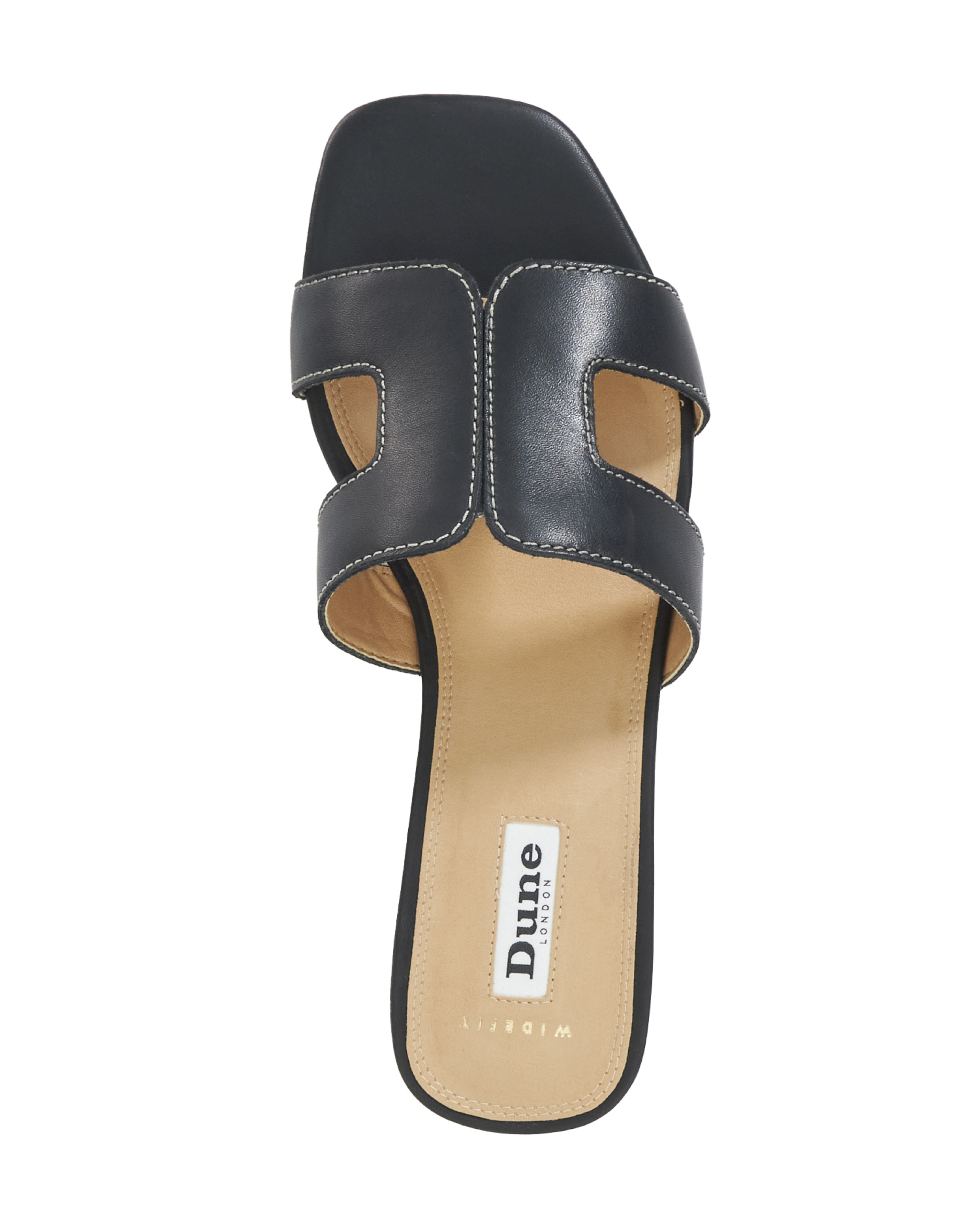 Dune Loupe Leather Sandals Wide Fit