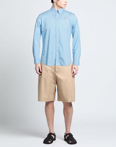 La Martina Man Shirt Light blue Size XL Cotton, Elastane