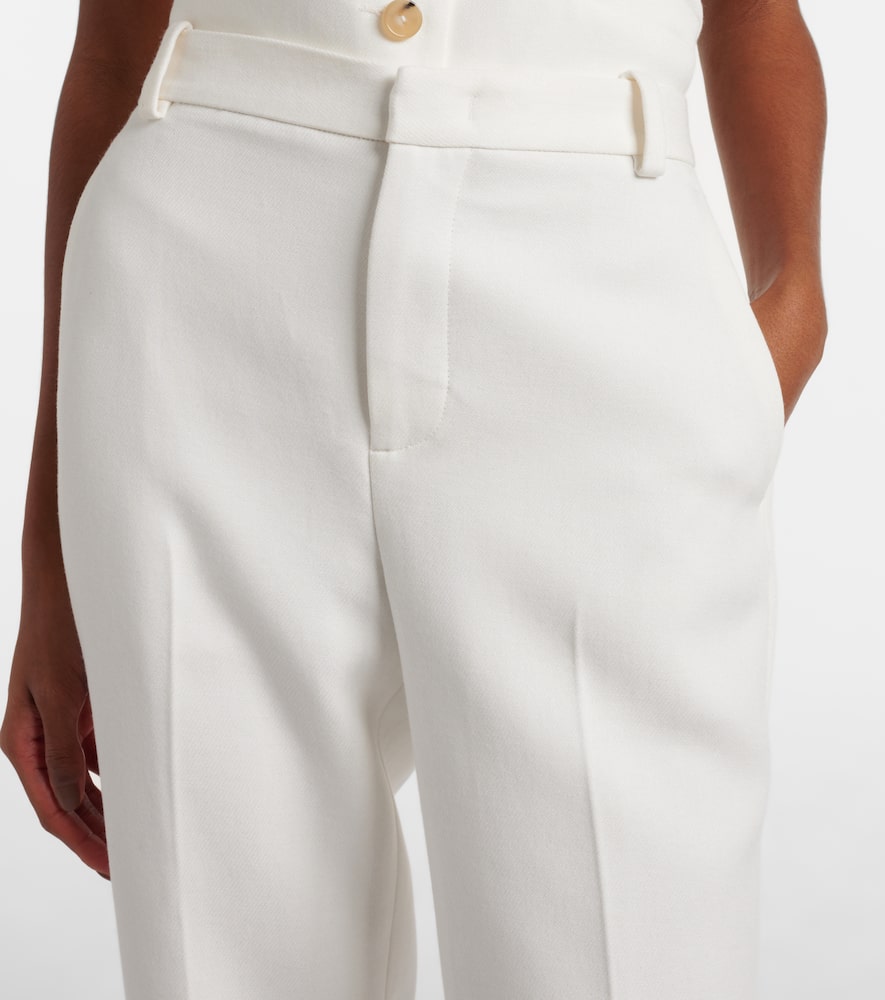 Mid-rise flared pants