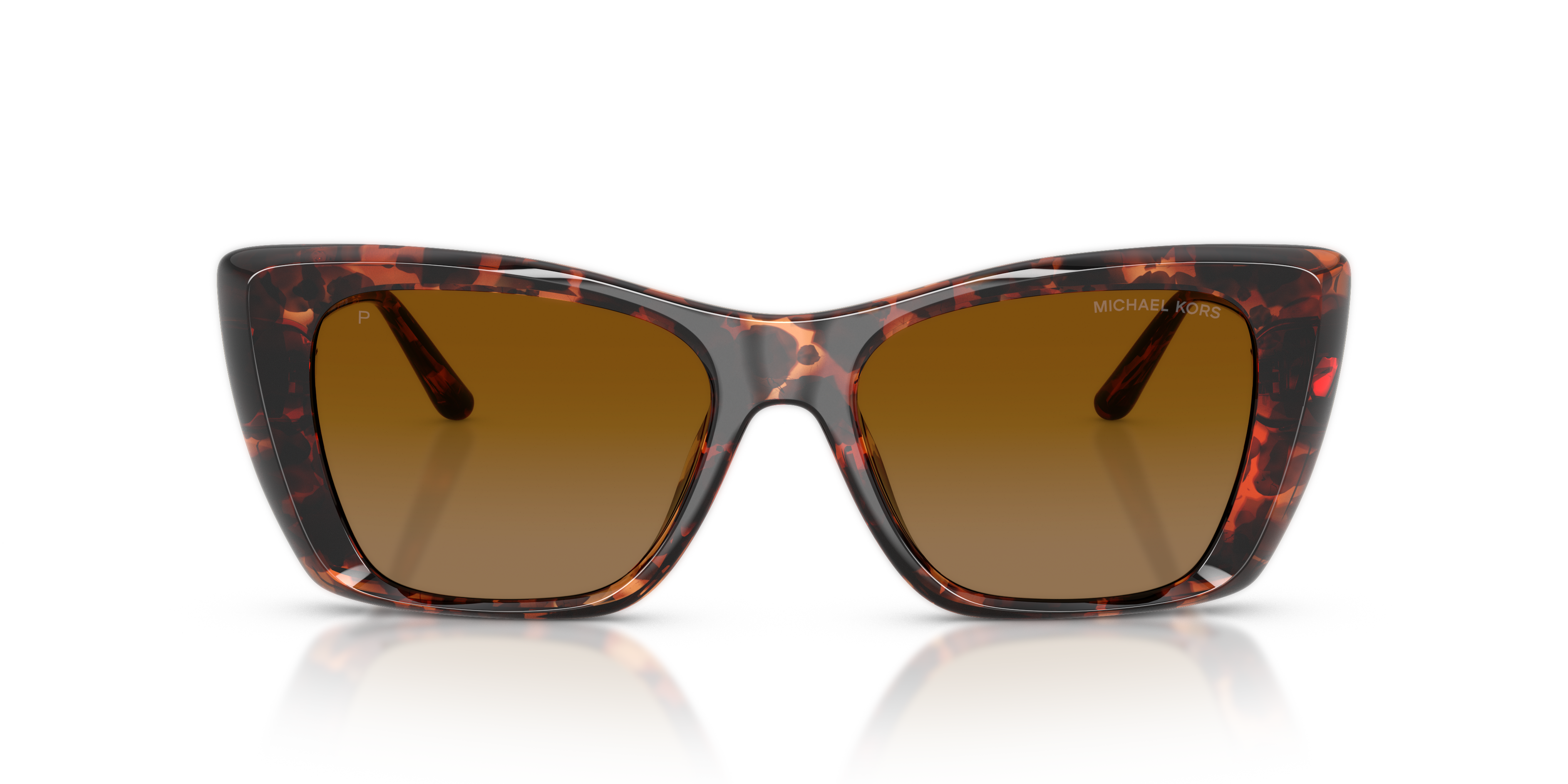 Michael Kors Vrouw Michael Kors MK2270U TOKYO 40319P Zonnebrillen Geïnjecteerd Schildpad Bruin Kwadraat Gepolariseerd Genuanceerd