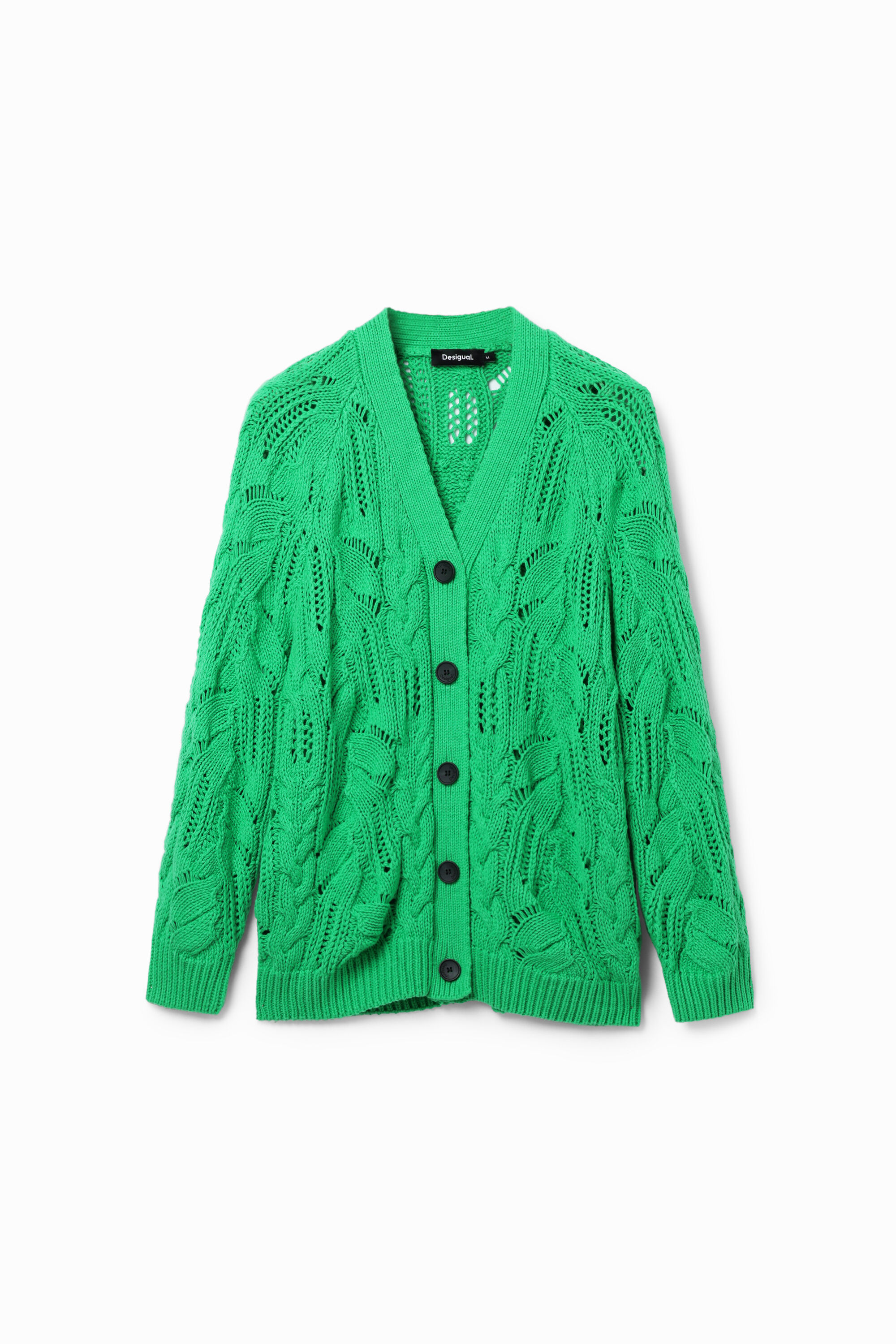 Oversize openwork cardigan