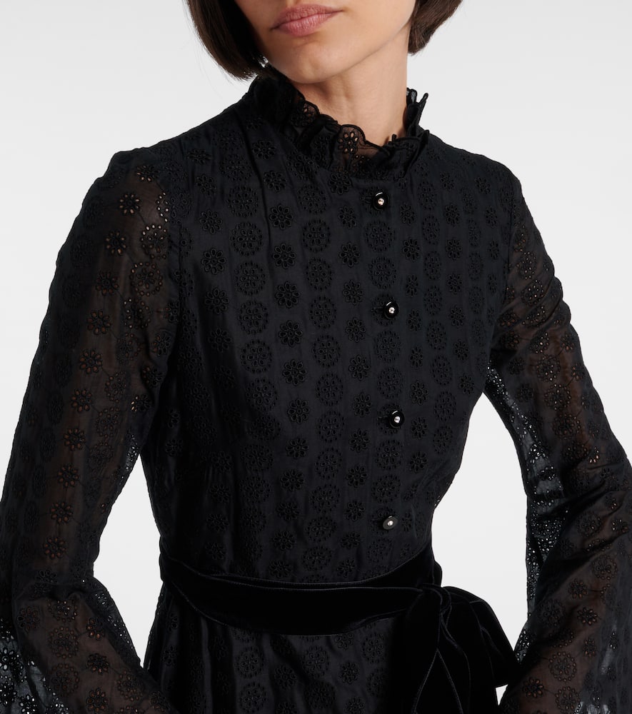 Daisy Sangallo belted cotton shirt dress