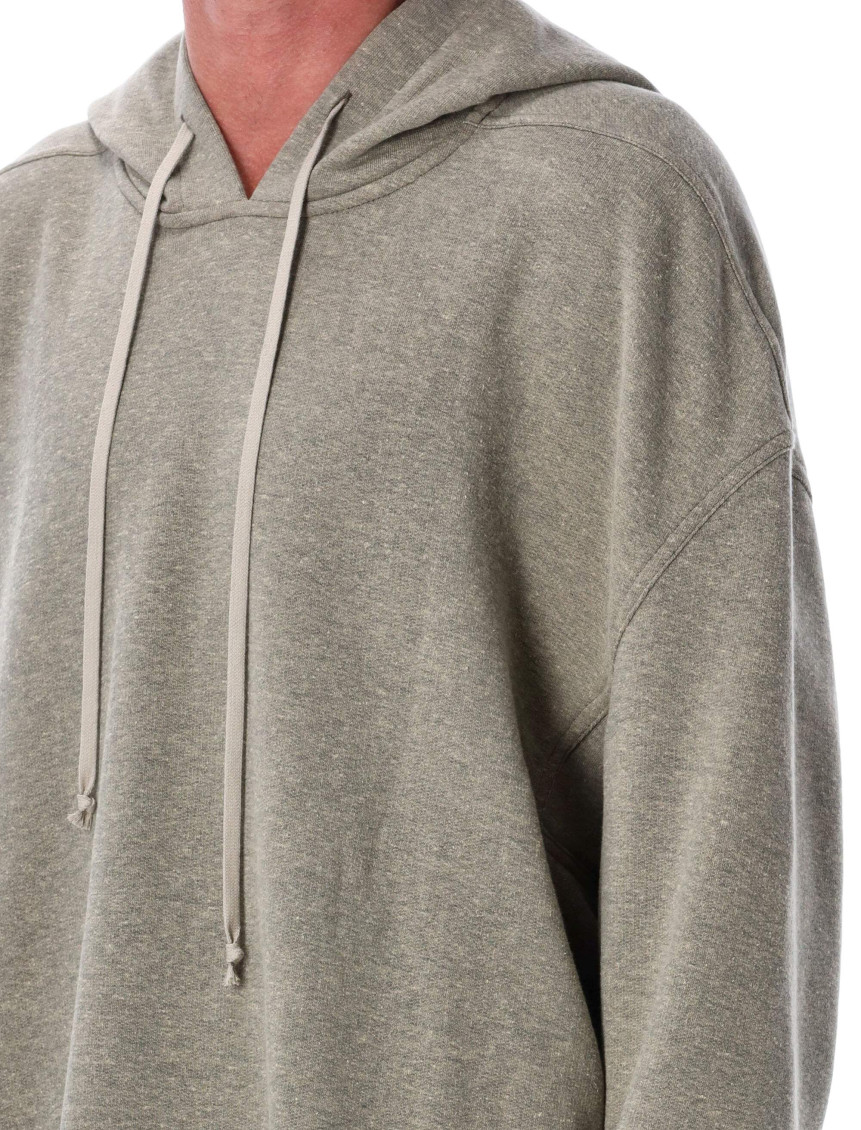 Grey Oversized Solid Hoodie