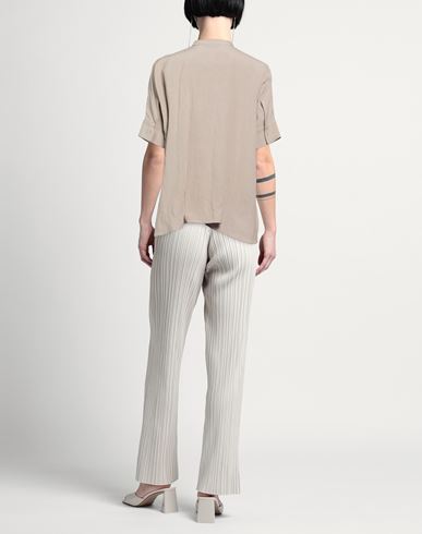 Woman Top Taupe Size 4 Viscose, Linen