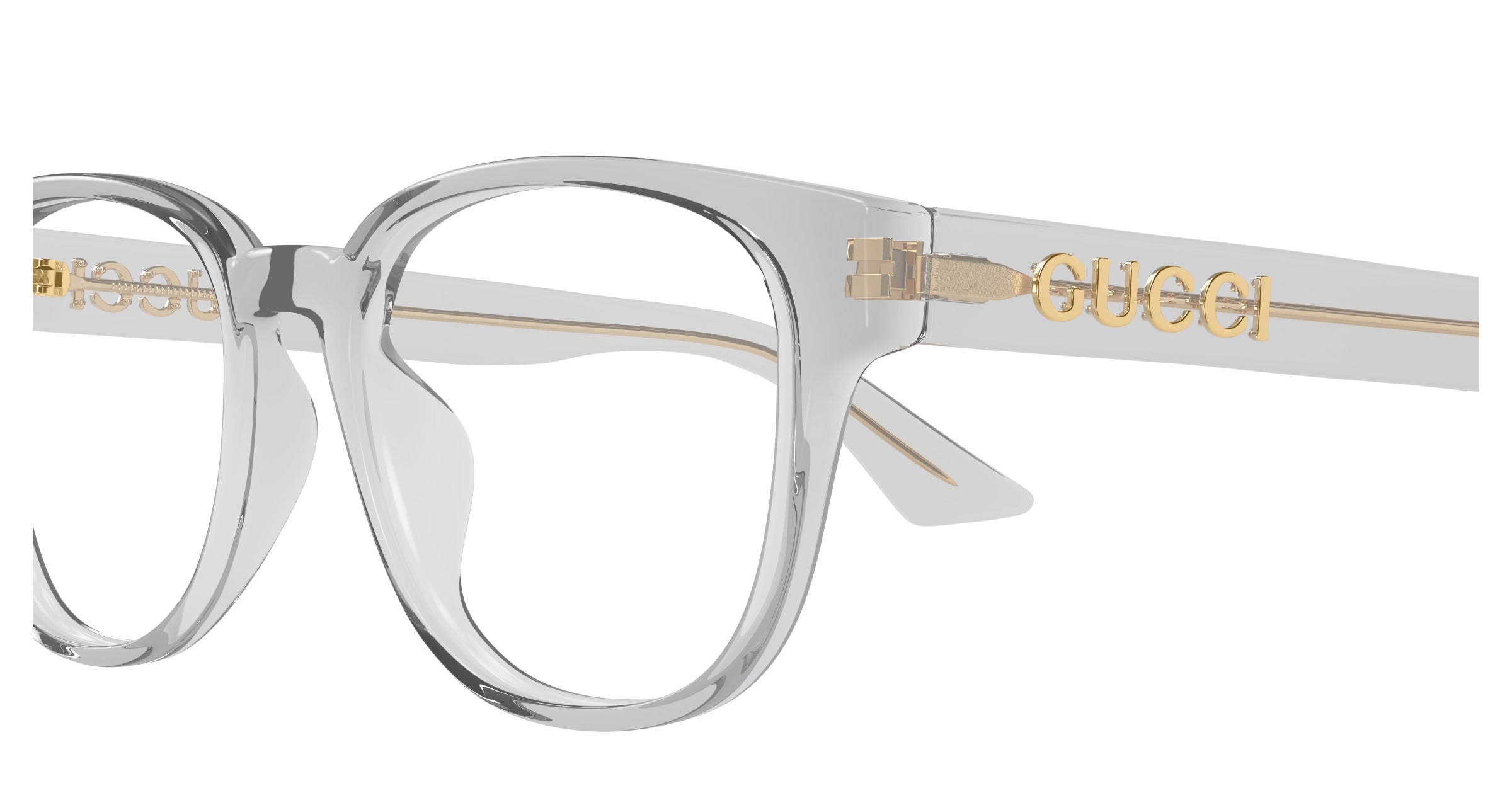 Gucci Unisex Gucci GG1746OA 003 Optical frames Acetate Grey Transparent Round