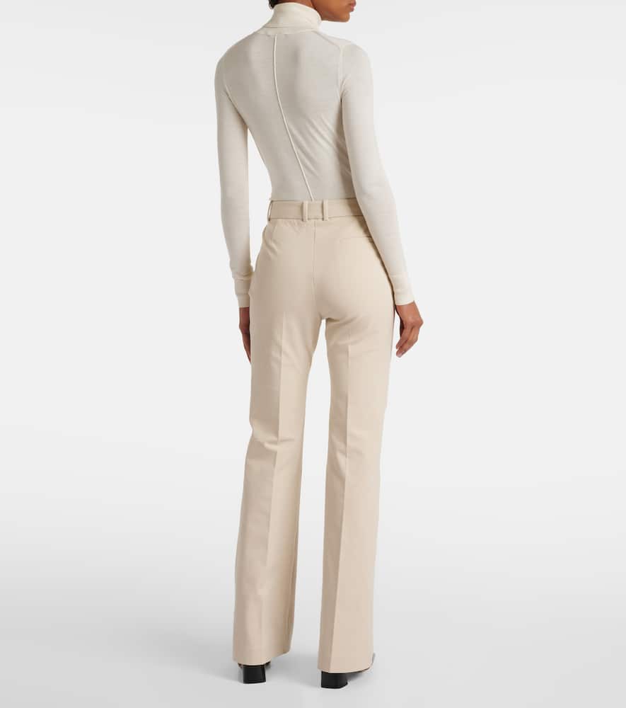 Tafira mid-rise gabardine flared pants