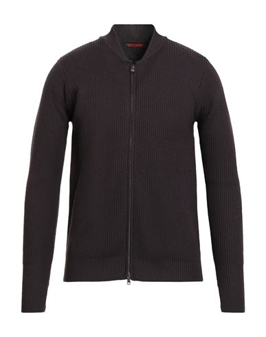 Man Cardigan Dark purple Size S Virgin Wool