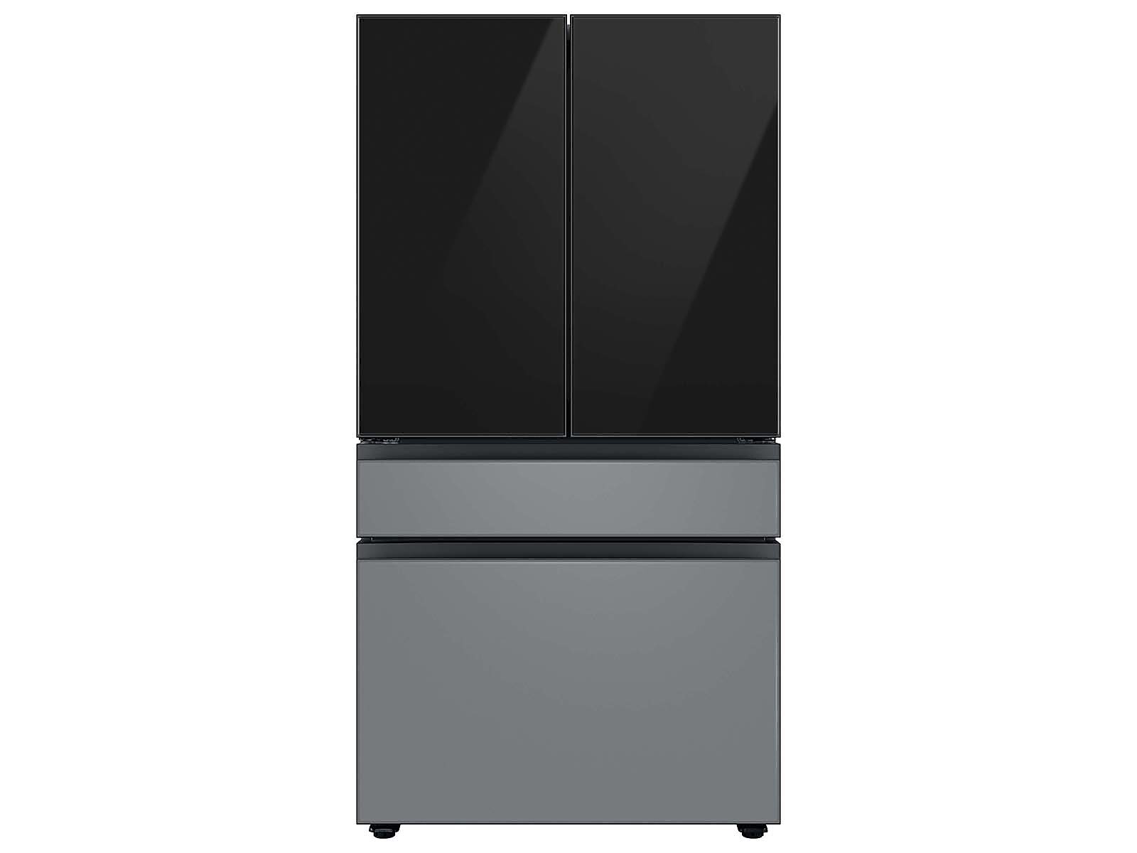 Bespoke 4-Door French Door Refrigerator Panel in Charcoal Glass - Top Panel(RA-F18DU433/AA)