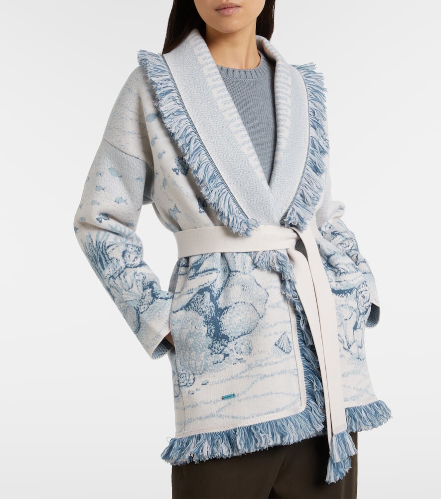 Deep In The Ocean wool-blend cardigan