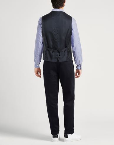 Man Tailored Vest Midnight blue Size 42 Wool