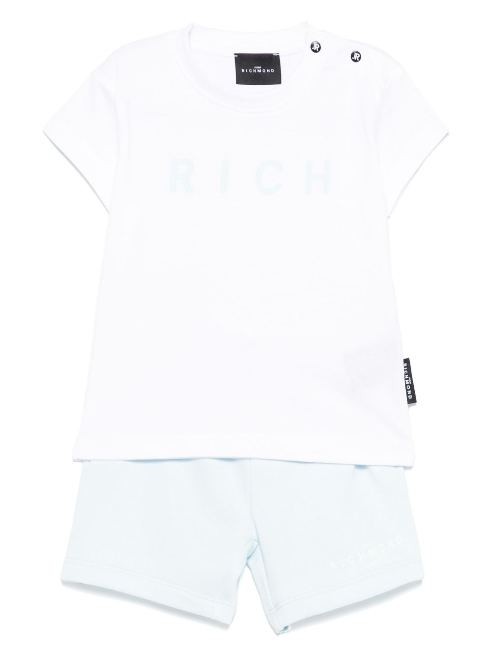 Logo-print shorts set - Blue