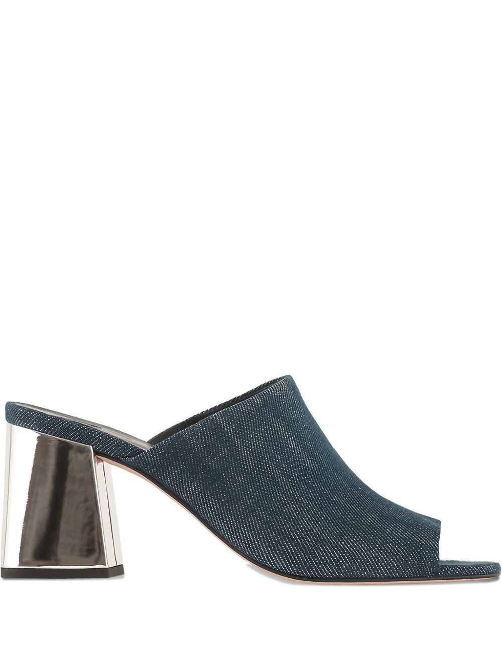 70mm Joyce denim open-toe mules - Blue