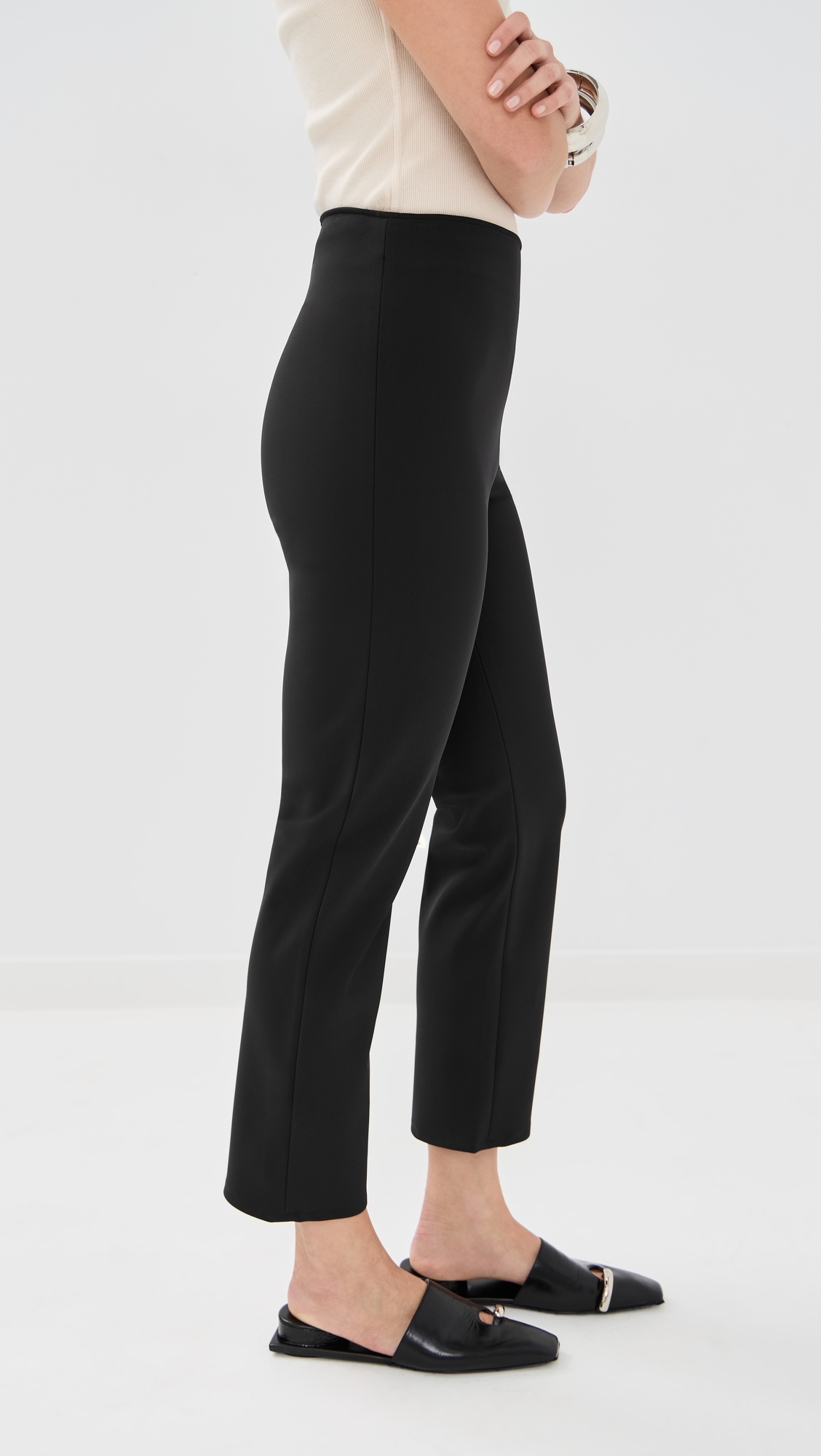 Cigarette Scruba Trousers Black