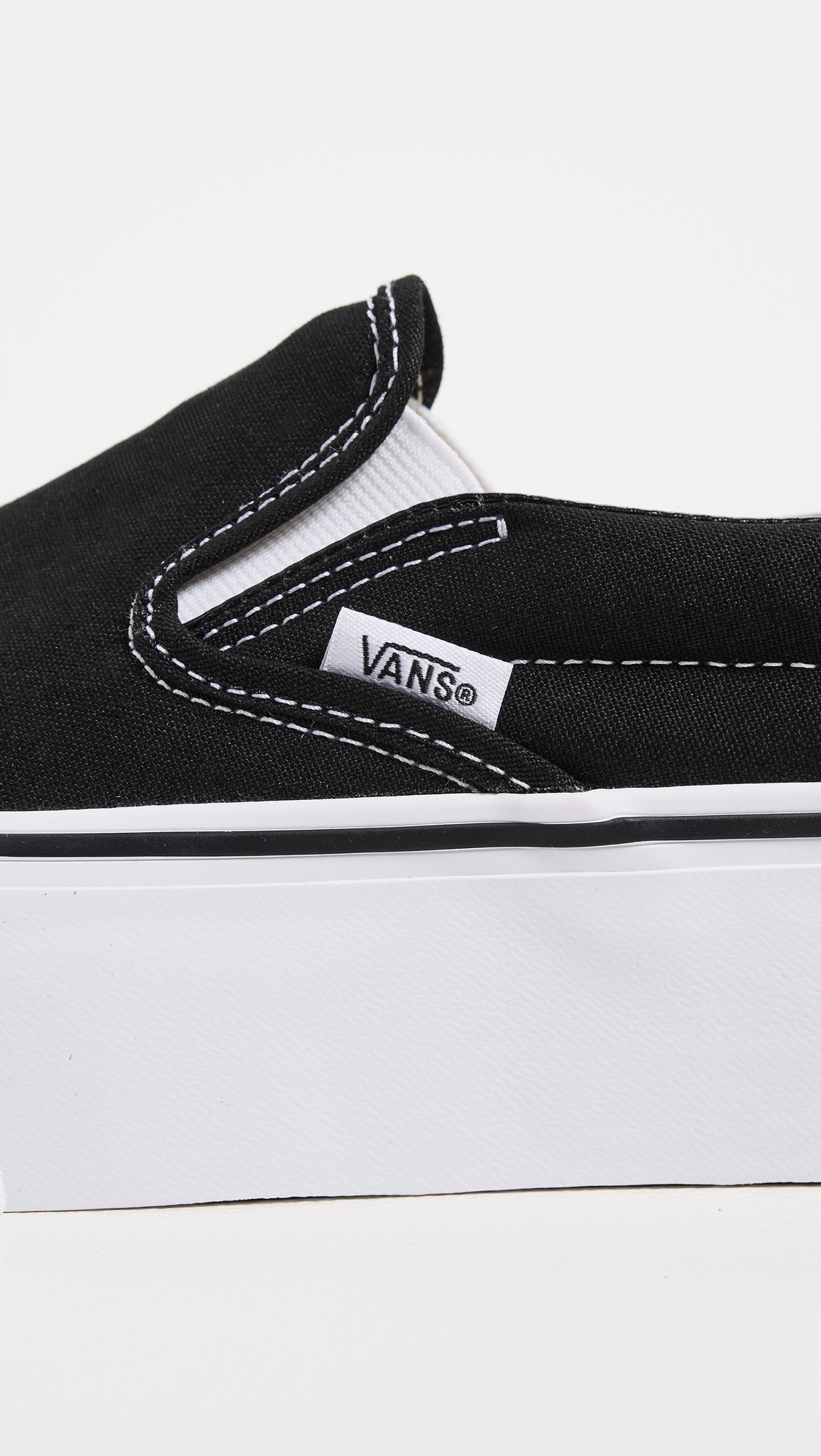 UA Classic Slip-On Stackform Sneakers Black/True White W