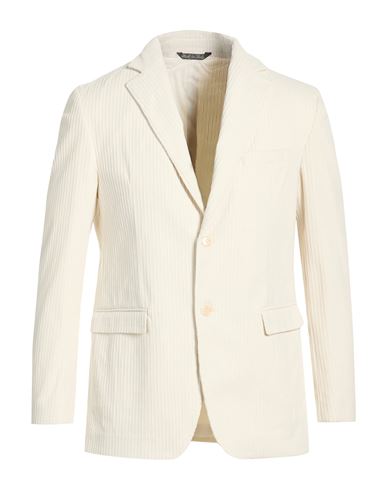 Man Blazer Cream Size 40 Cotton, Polyester, Elastane