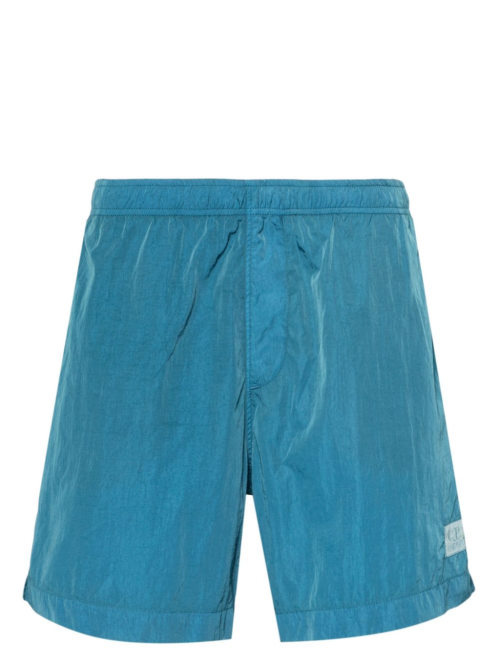 Logo-patch swim shirts - Blue