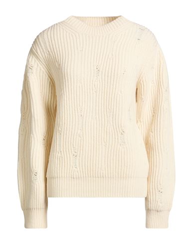 Woman Sweater Cream Size XS Virgin Wool, Cashmere